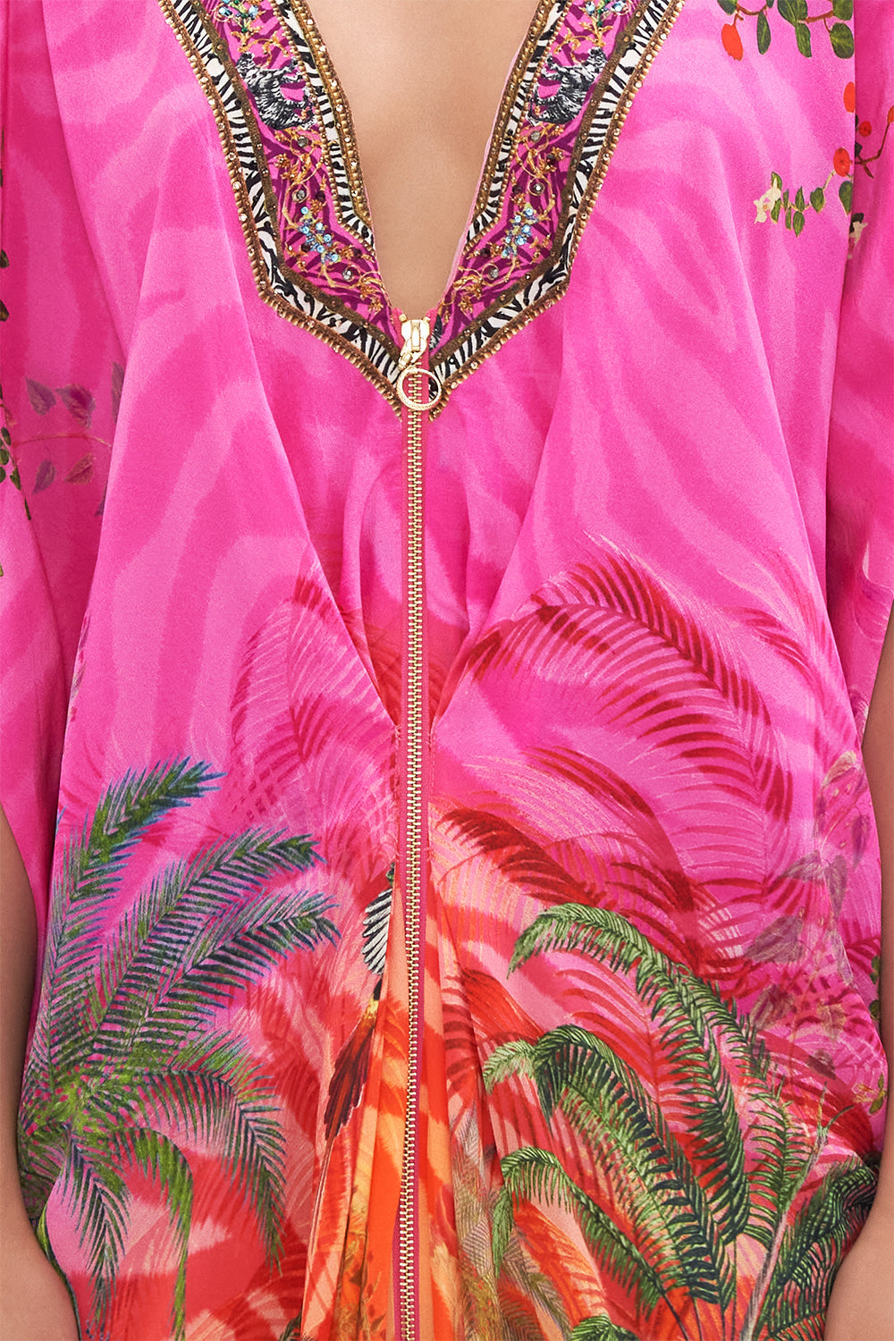 LONG DRAPE DRESS WITH ZIP FRONT UNTAMED RUNAWAY