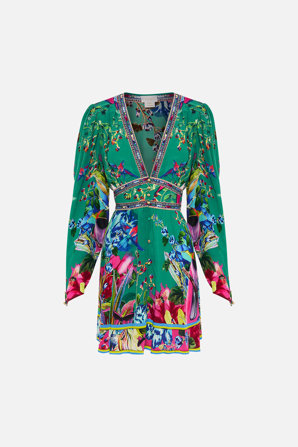 DROP SLEEVE DRESS WITH WAISTBAND RUN FROM PARADISE