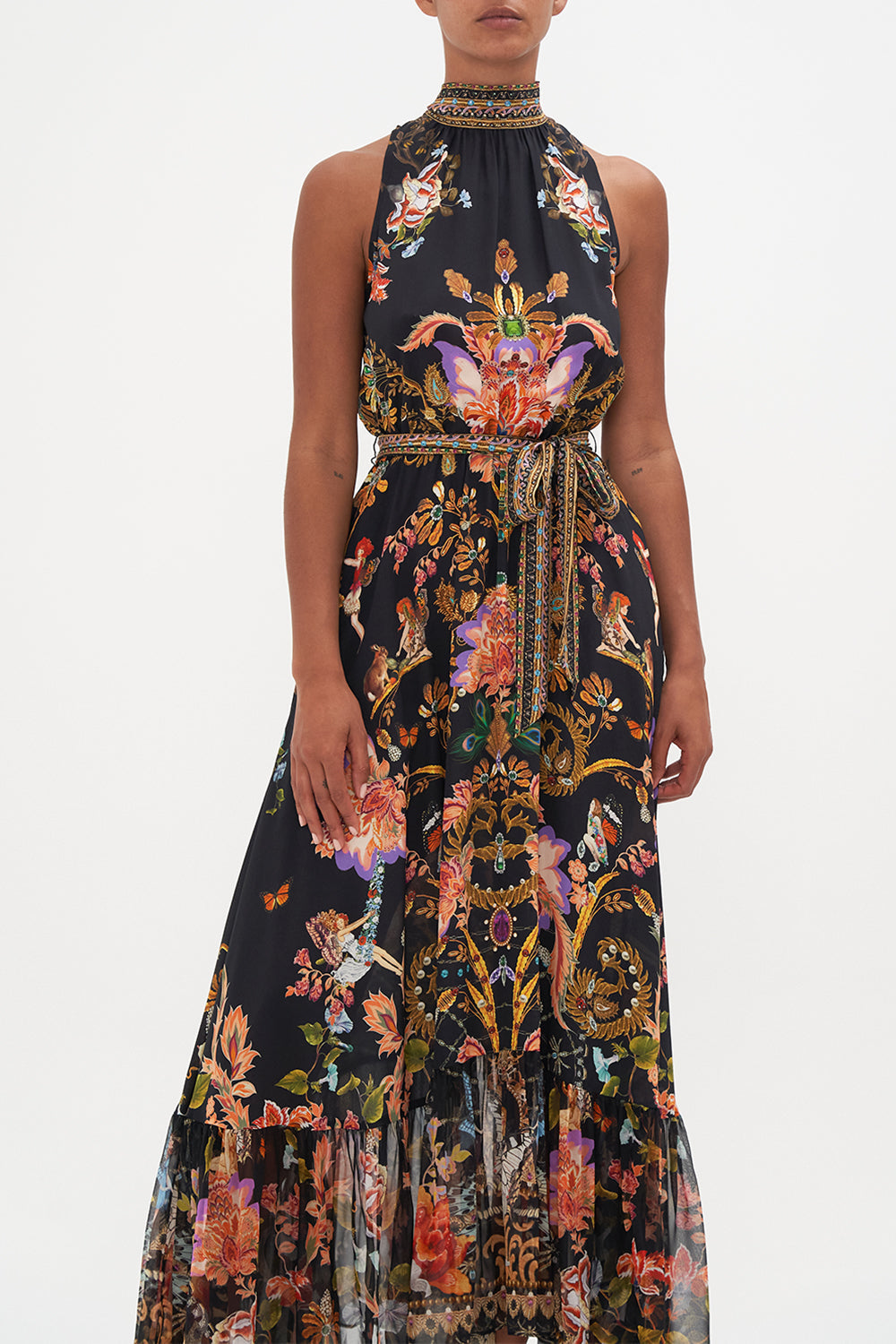 NECKTIE DRESS WITH ELASTICATED WAIST TO CATCH A SPIDER