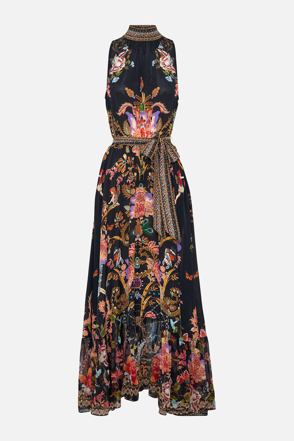 NECKTIE DRESS WITH ELASTICATED WAIST TO CATCH A SPIDER