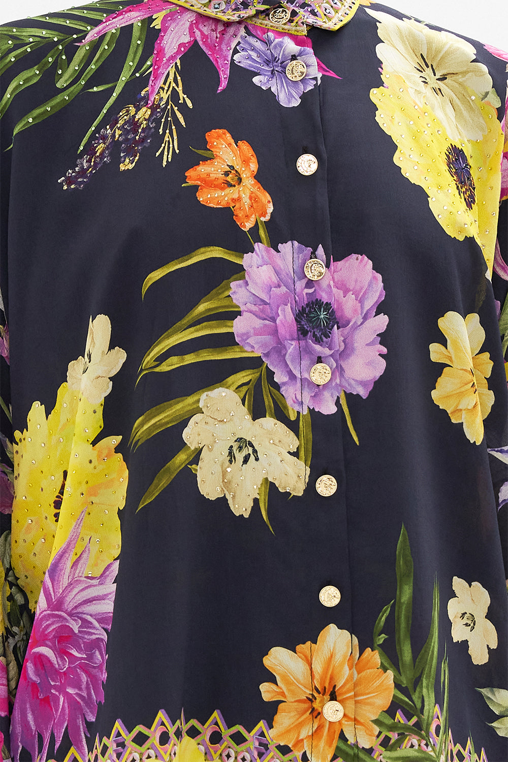 CURVED HEM SHIRT PEACE BE WITH YOU