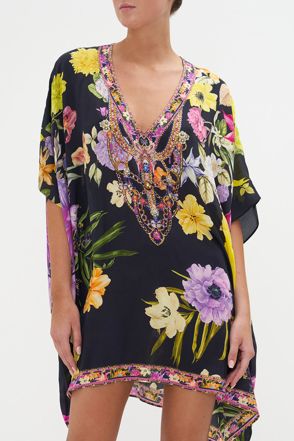 RECTANGULAR V NECK KAFTAN PEACE BE WITH YOU