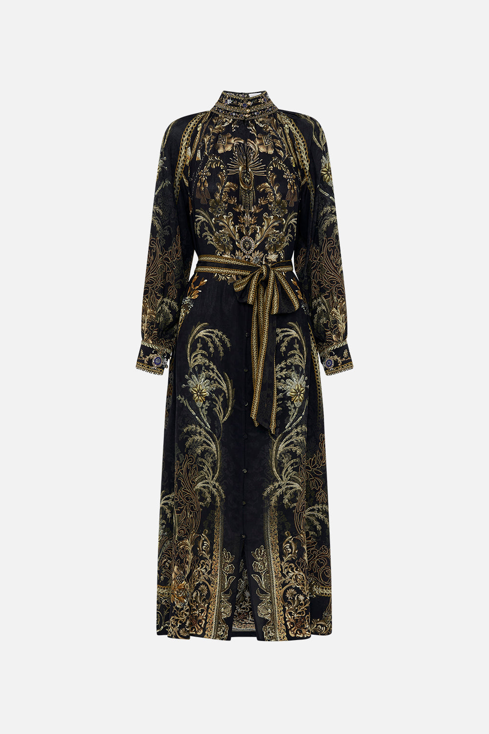 RAGLAN SLEEVE MIDI SHIRT DRESS THE NIGHT IS NOIR