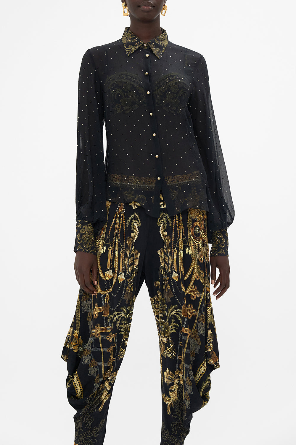 SPLIT SLEEVE BLOUSE THE NIGHT IS NOIR