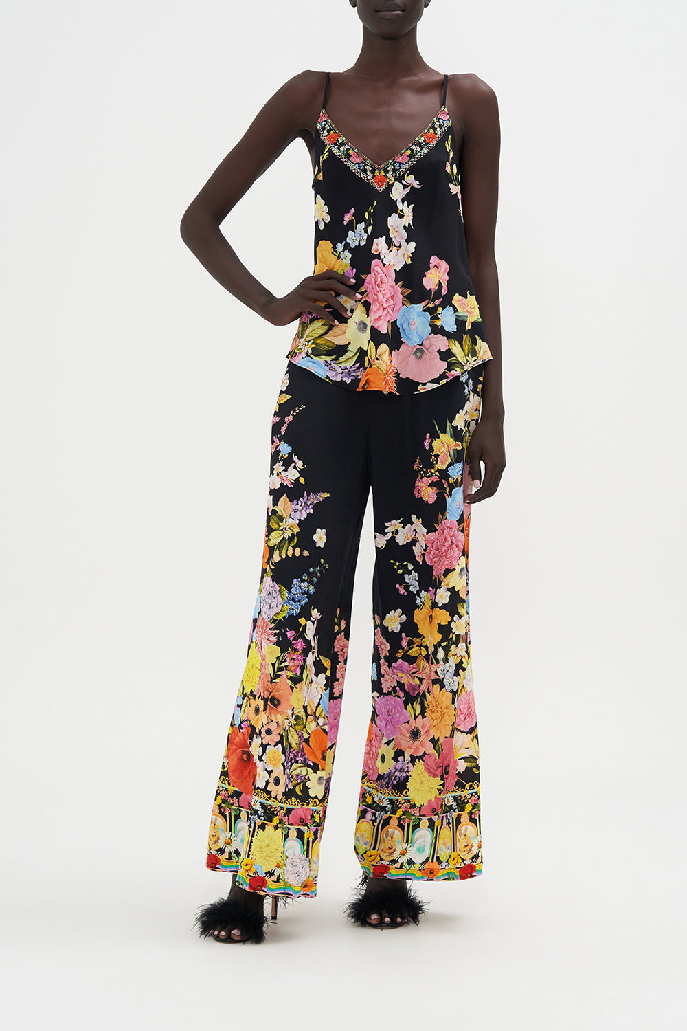 V-Neck Bias Cami Divine Divinity print by CAMILLA