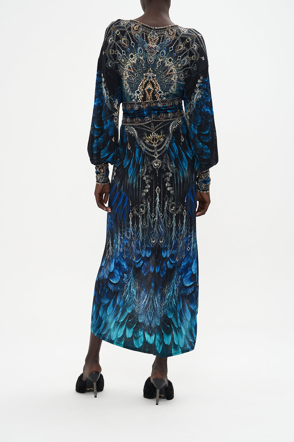 BELTED JERSEY DRESS GROUND CONTROL