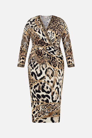 CAMILLA plus size leopard print dress in Role Call print