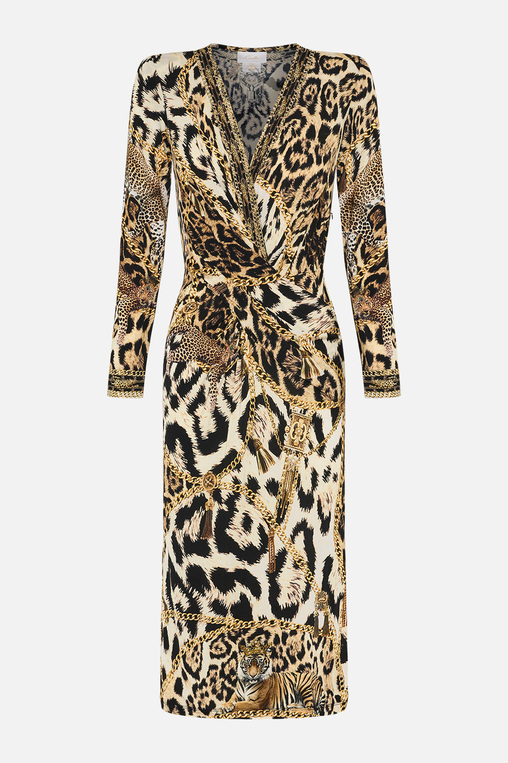 V-NECK MIDI CROSS FRONT DRESS ROLE CALL