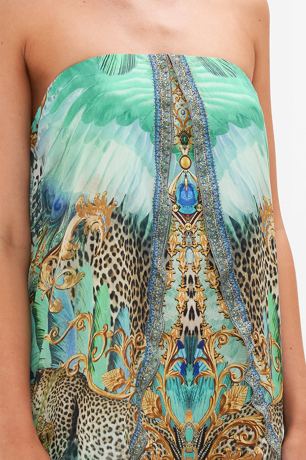 STRAPLESS OVERLAYER DRESS LAY OF THE LAND