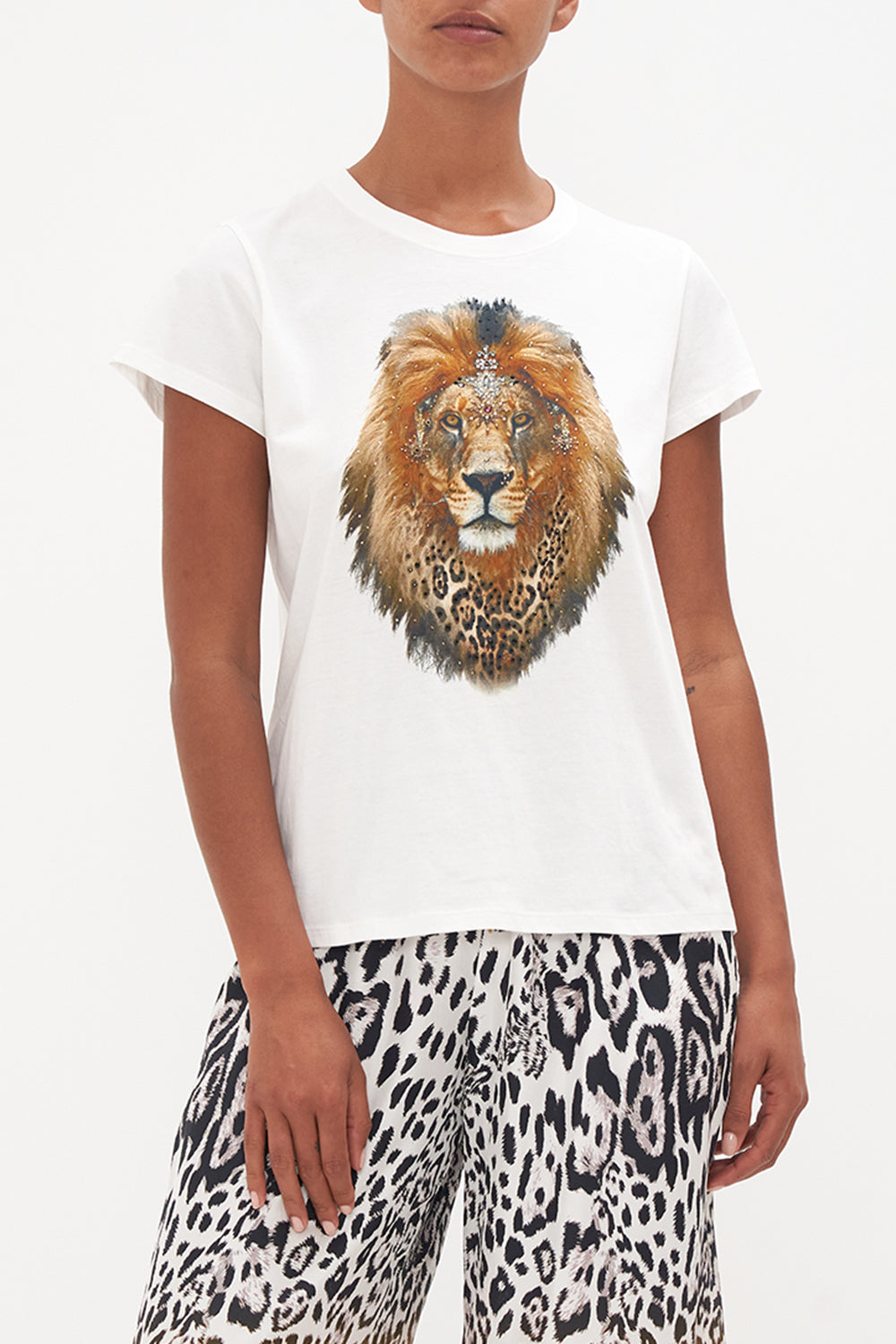 SLIM FIT  ROUND NECK T-SHIRT KITTY KAT KLUB