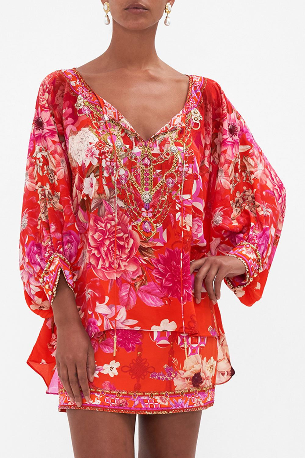 RAGLAN SLEEVE BLOUSE WITH CUFF SECRET GARDEN