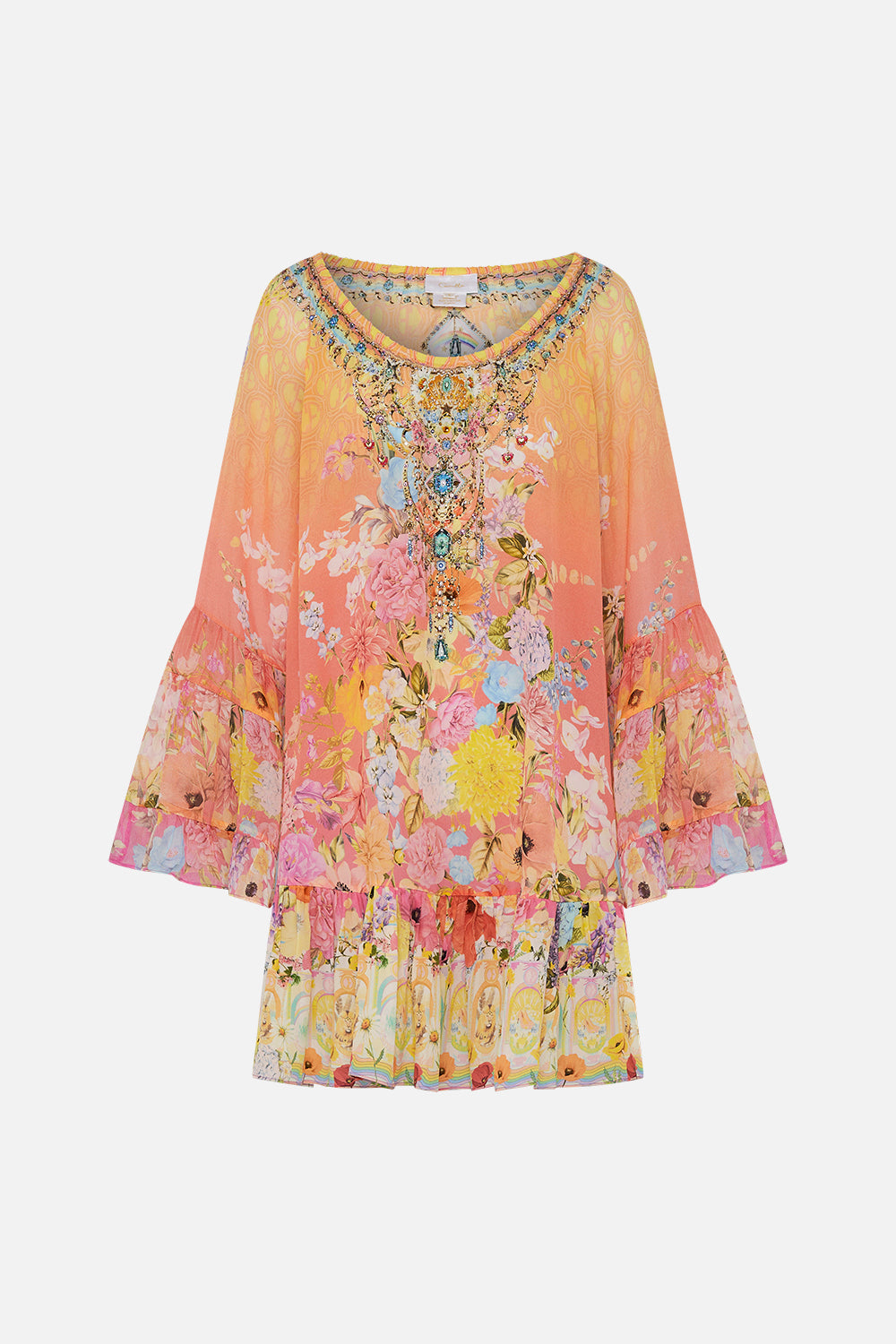 A LINE FRILL DRESS SOLAR FLARE