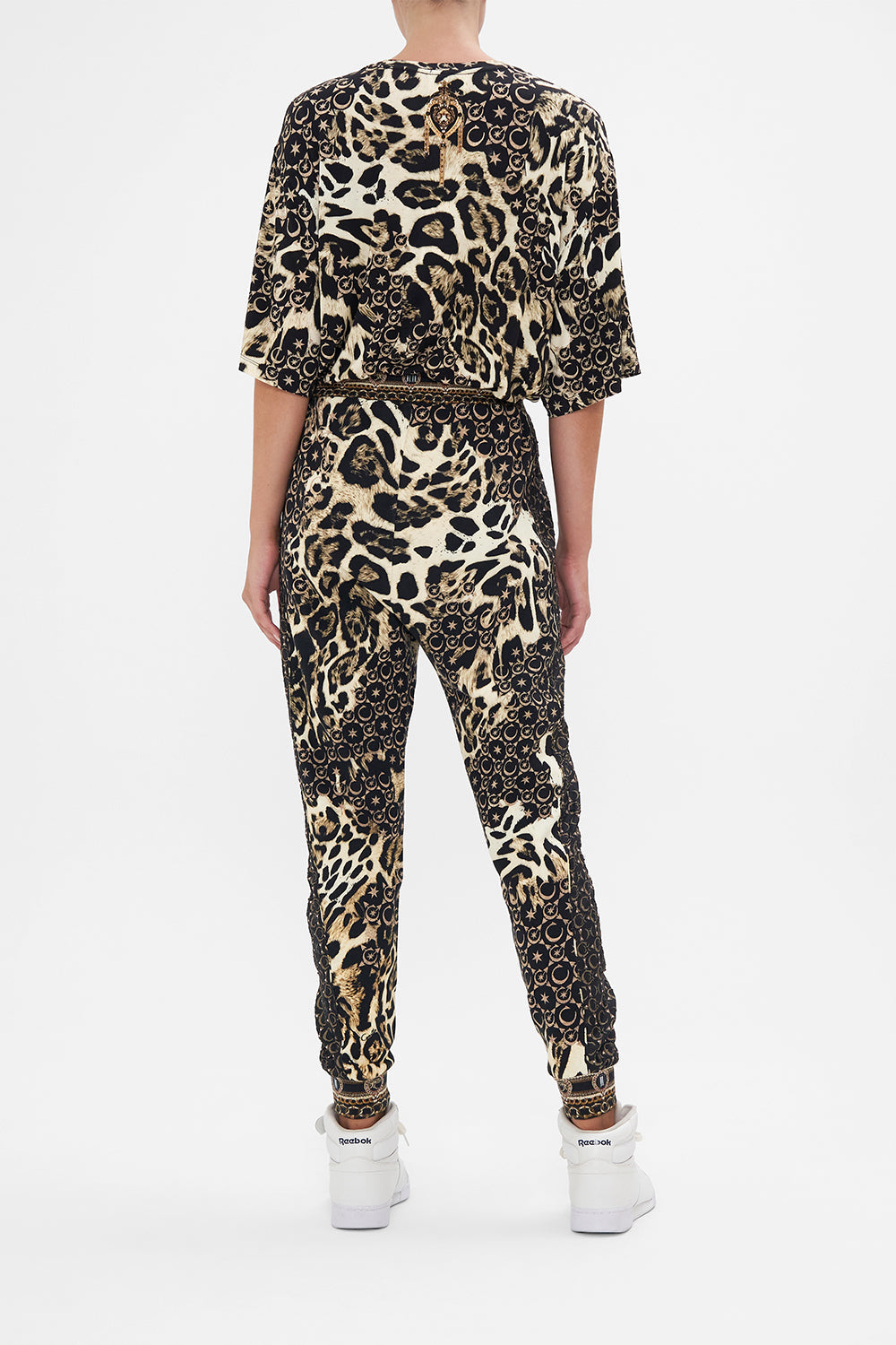 JERSEY AND SILK MIX DROP CROTCH PANT WILDCAT SOIREE