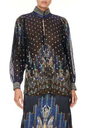 DROP SLEEVE SWING BLOUSE DRIPPING IN DECO