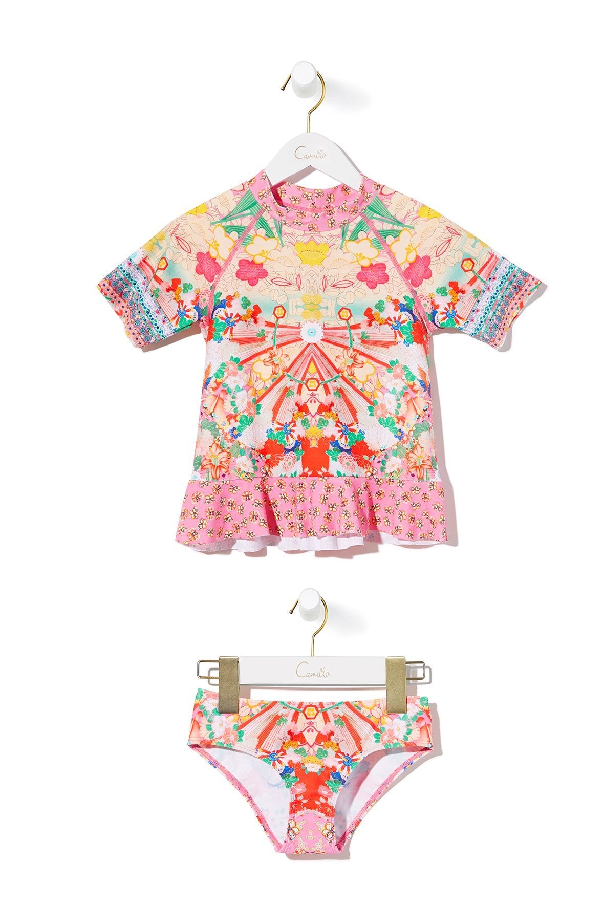 KIDS' RASH VEST & PANT KIMONO KISSES