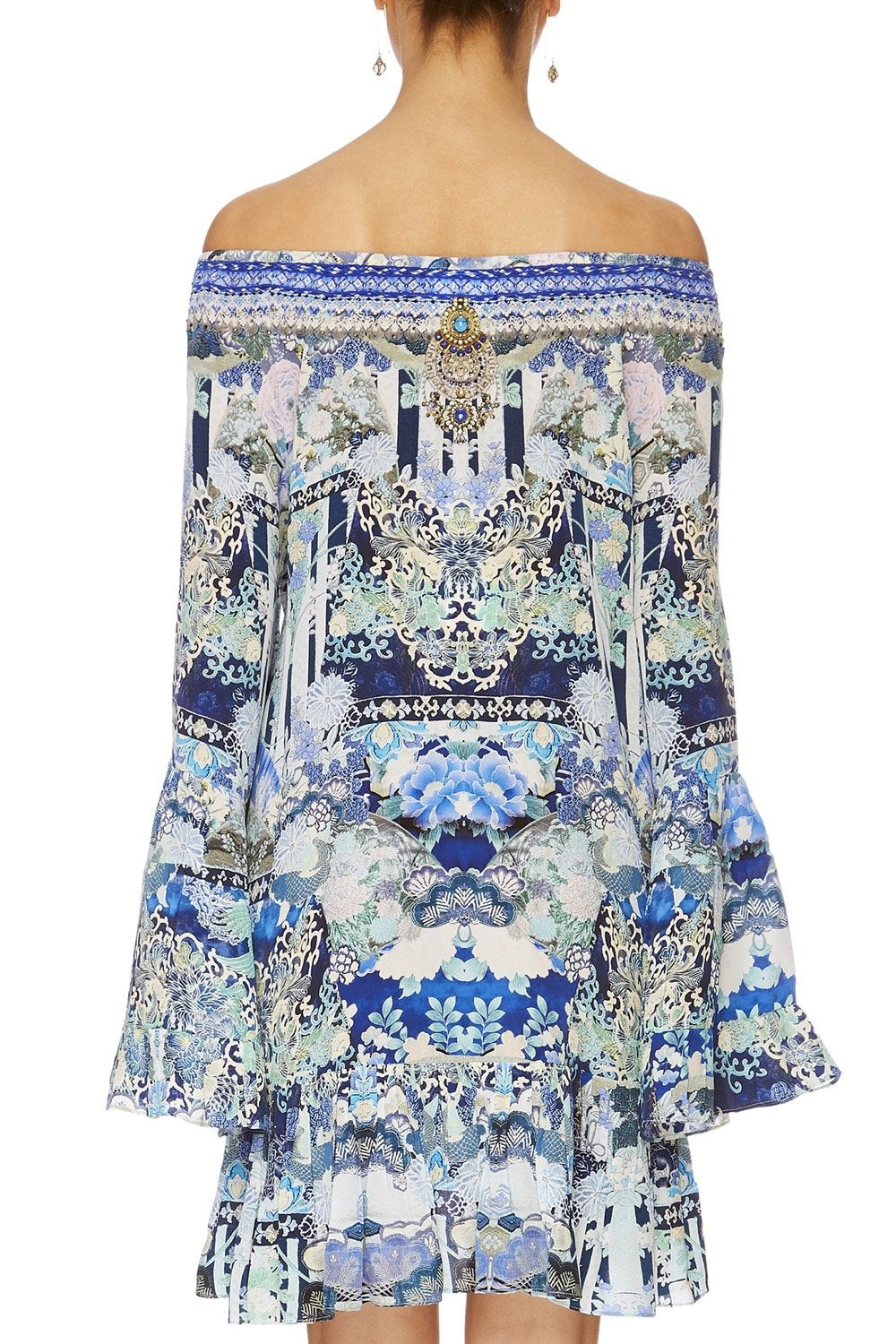 A-LINE FRILL DRESS CLOUD DANCER