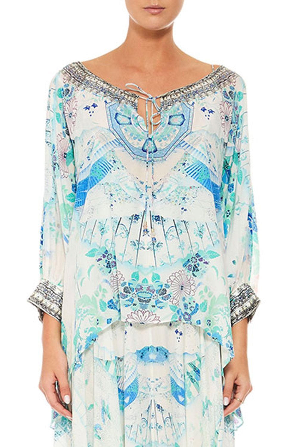 RAGLAN SLEEVE BLOUSE W/CUFF HEAD IN THE CLOUDS