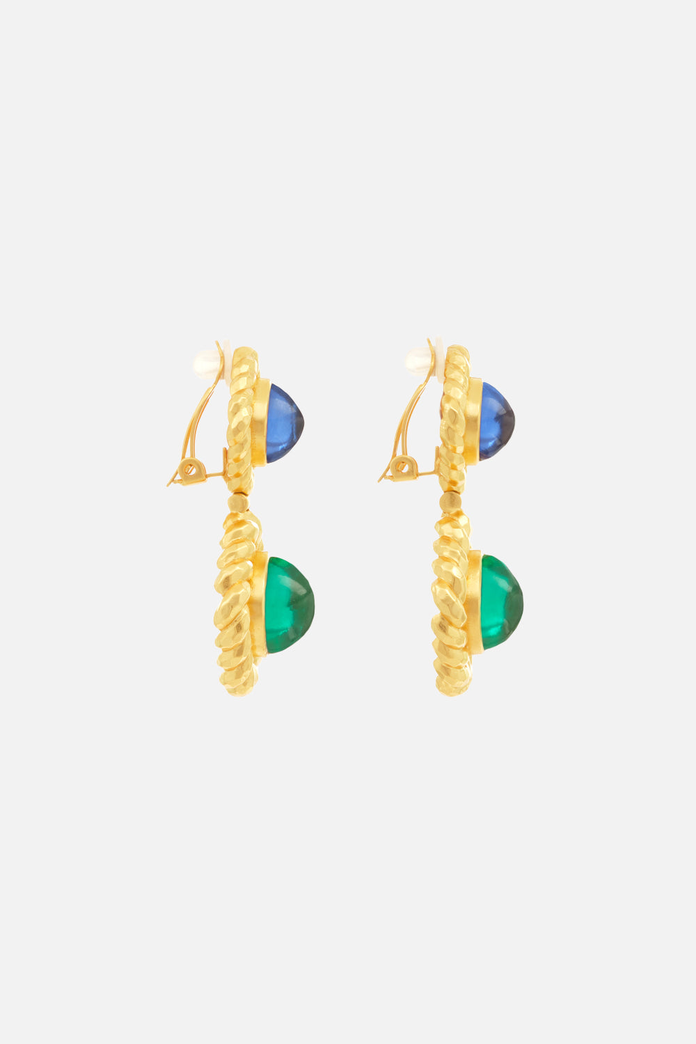 CARLOTTA EMERALD & SAPPHIRE EARRINGS MULTI