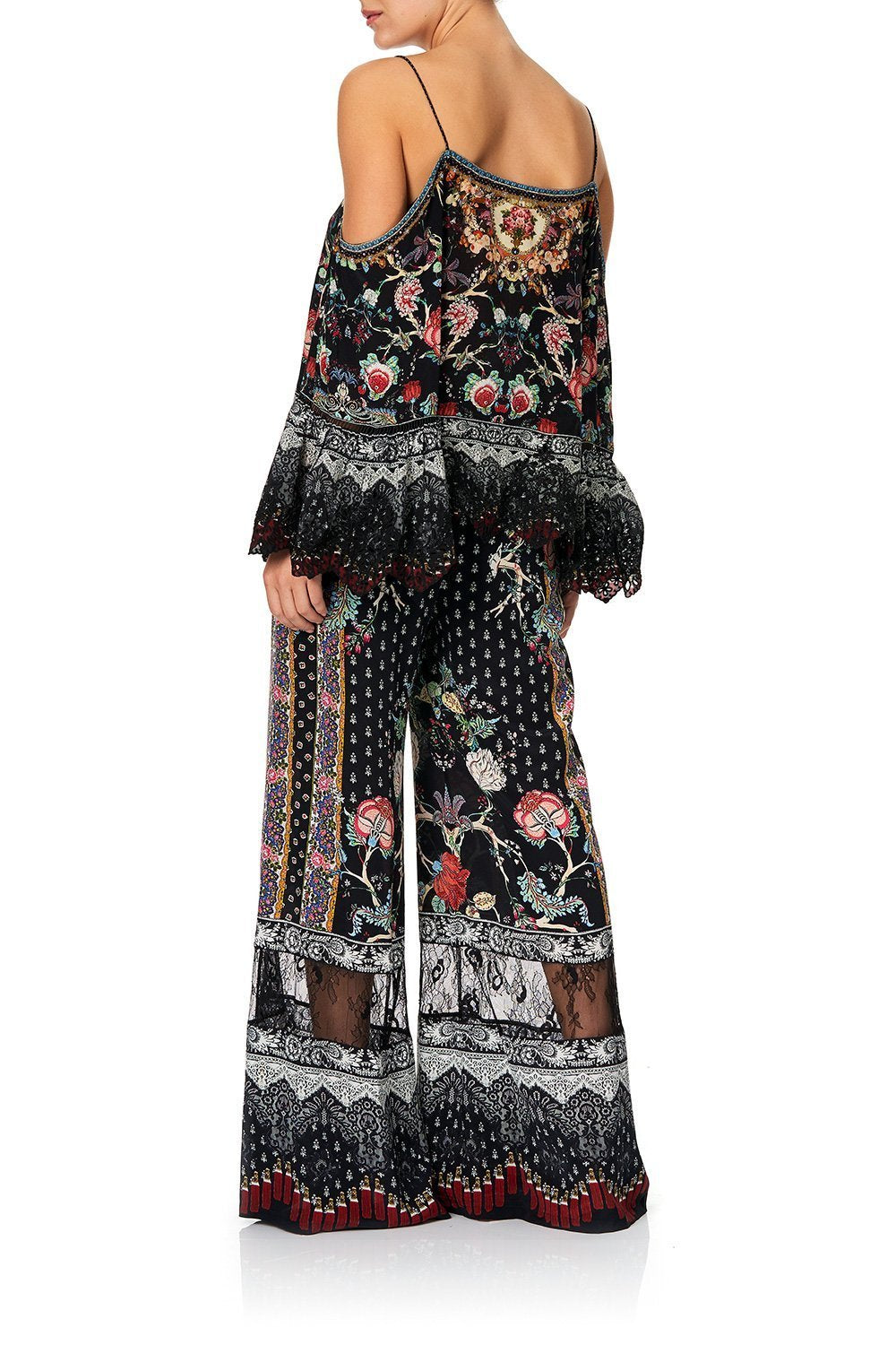 WIDE LEG DRAWSTRING WAIST PANT HEUTE PROVINCIAL