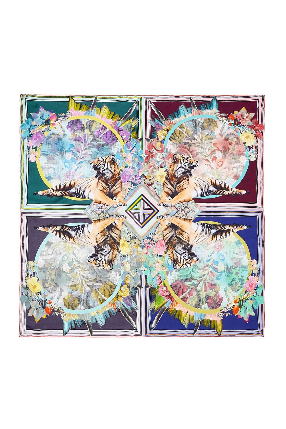 PRINTED SILK SCARF LIFE OF WILD