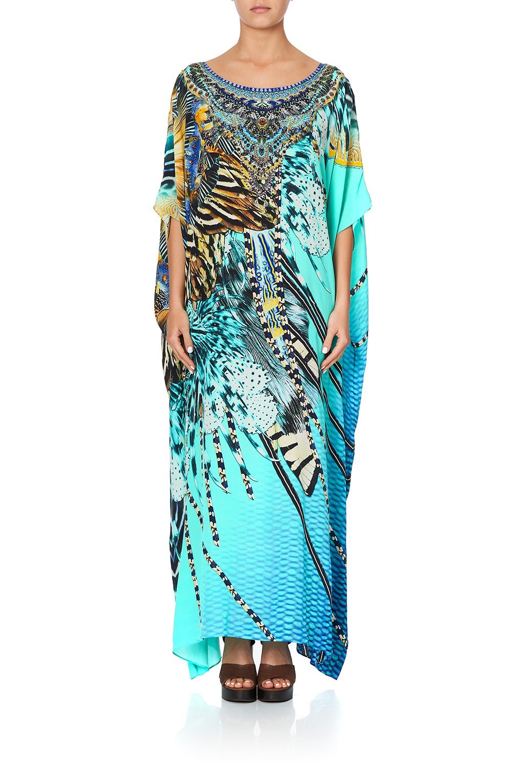ROUND NECK KAFTAN MARINE QUEEN
