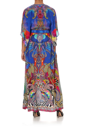 LONG DRESS WITH SMOCKED WAIST PSYCHEDELICA