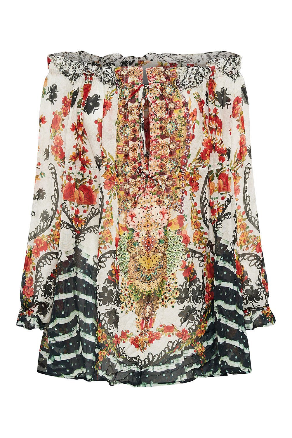 DRAWSTRING BLOUSE LA ROSA