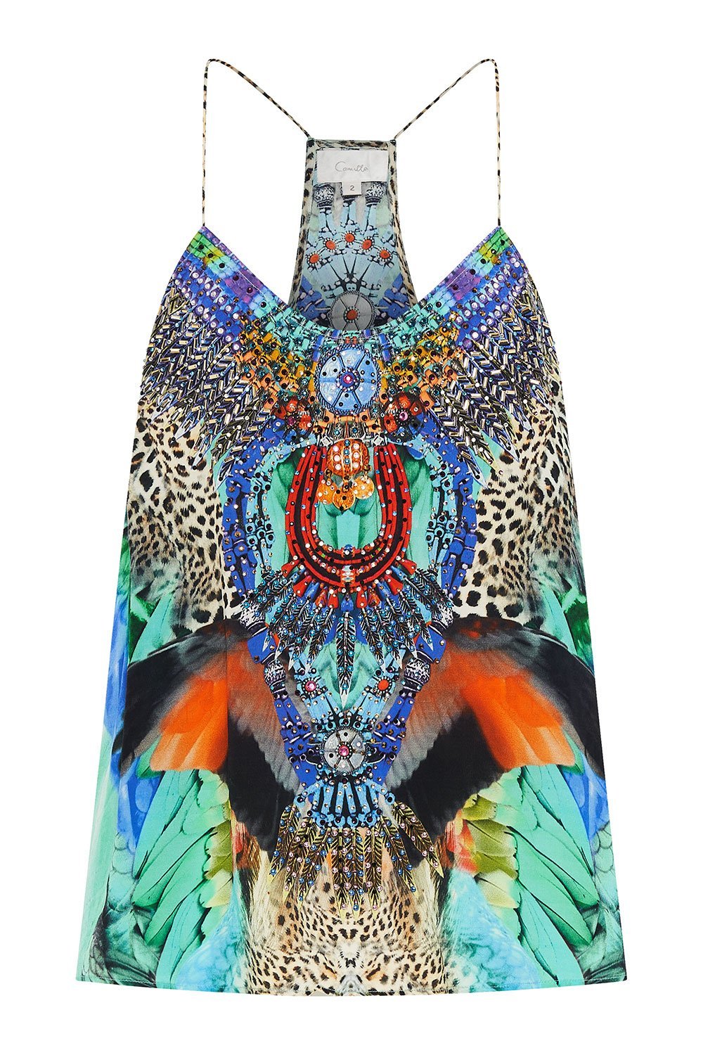 T BACK SINGLET TOP JUNGLE FLIGHT