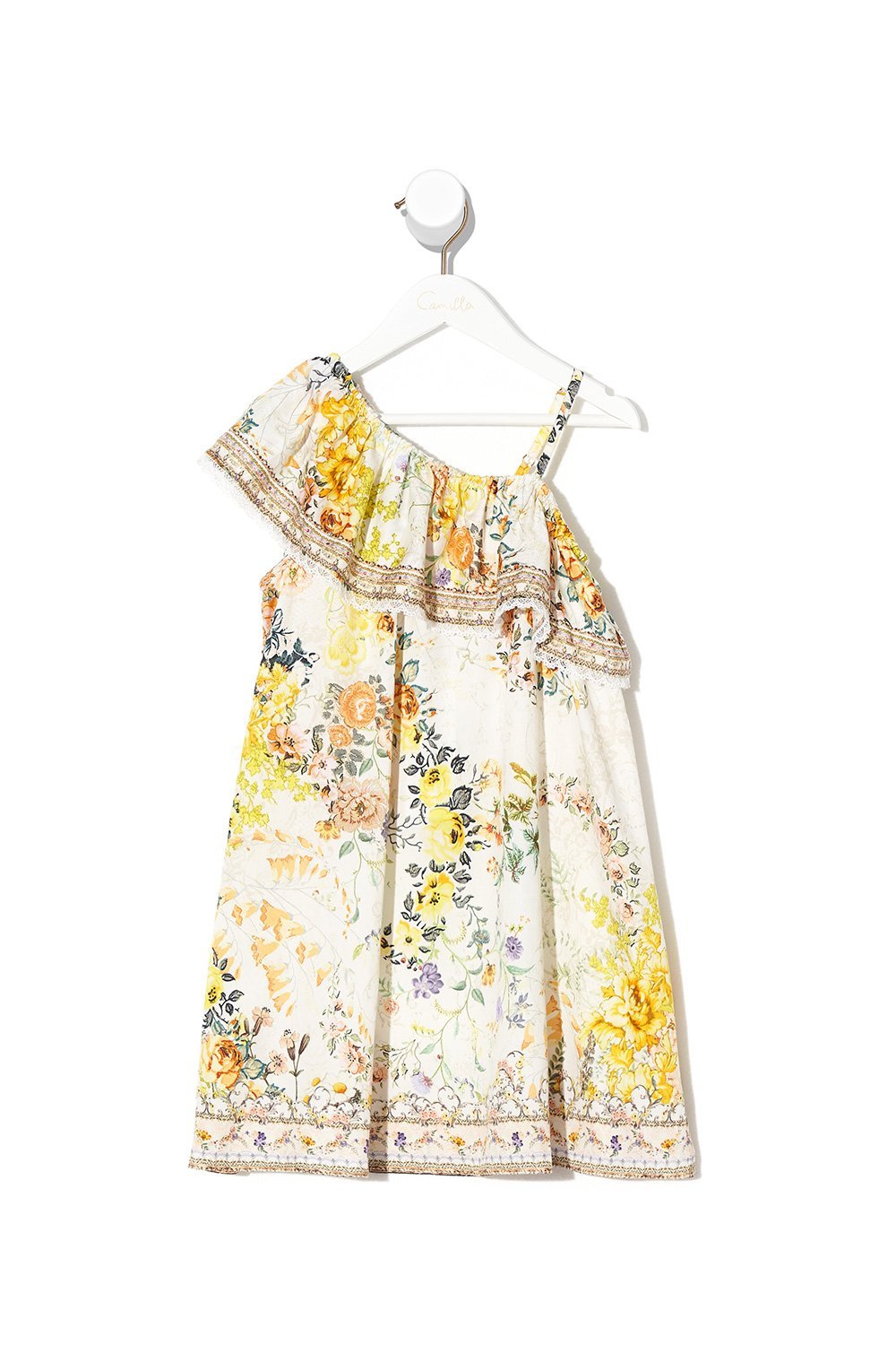 KIDS ONE SHOULDER DRESS IN THE HILLS OF TUSCANY