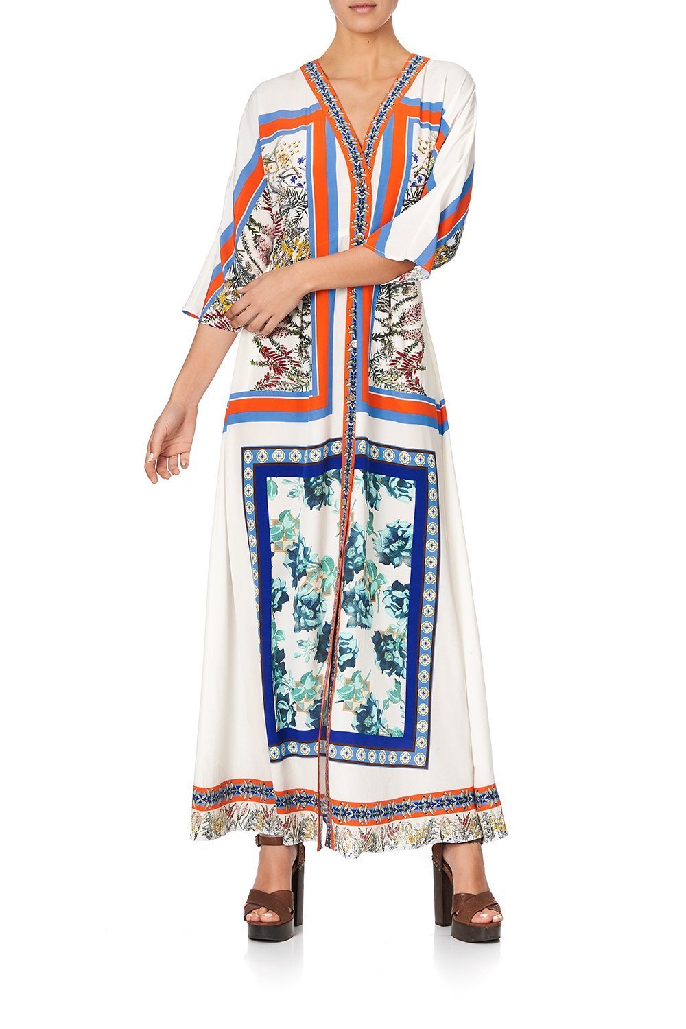 BUTTON DRESS WITH SQUARE SLEEVE GONE COAST