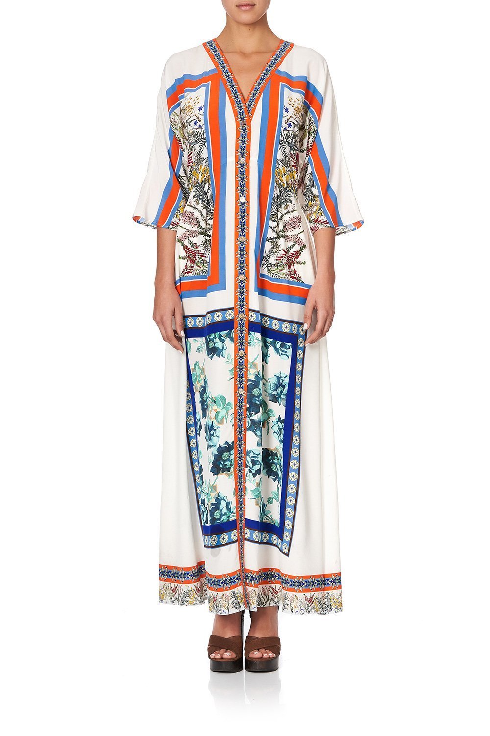 BUTTON DRESS WITH SQUARE SLEEVE GONE COAST