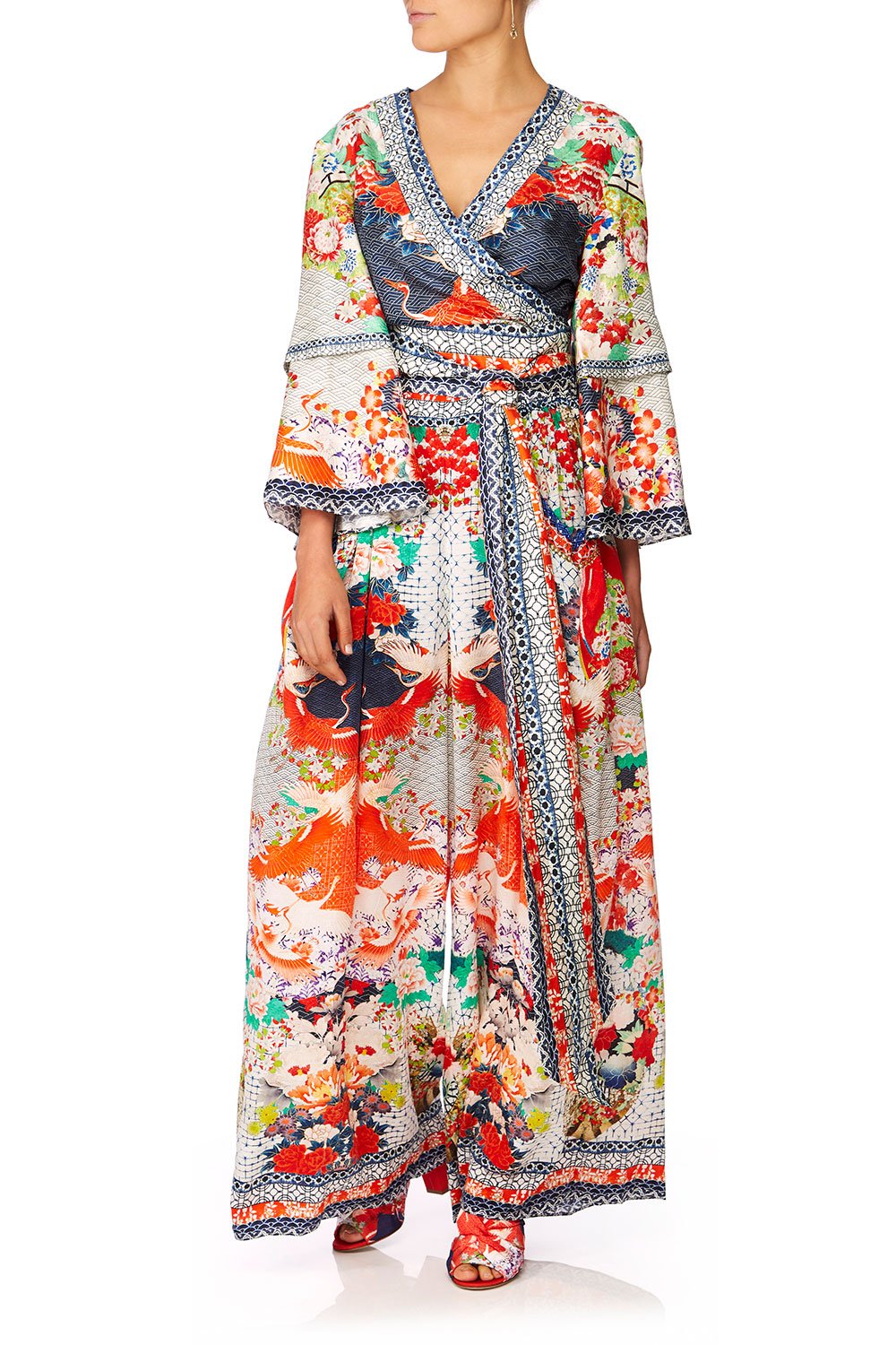 CAMILLA GEISHA GIRL WRAP FRONT TOP W LONG SLEEVE