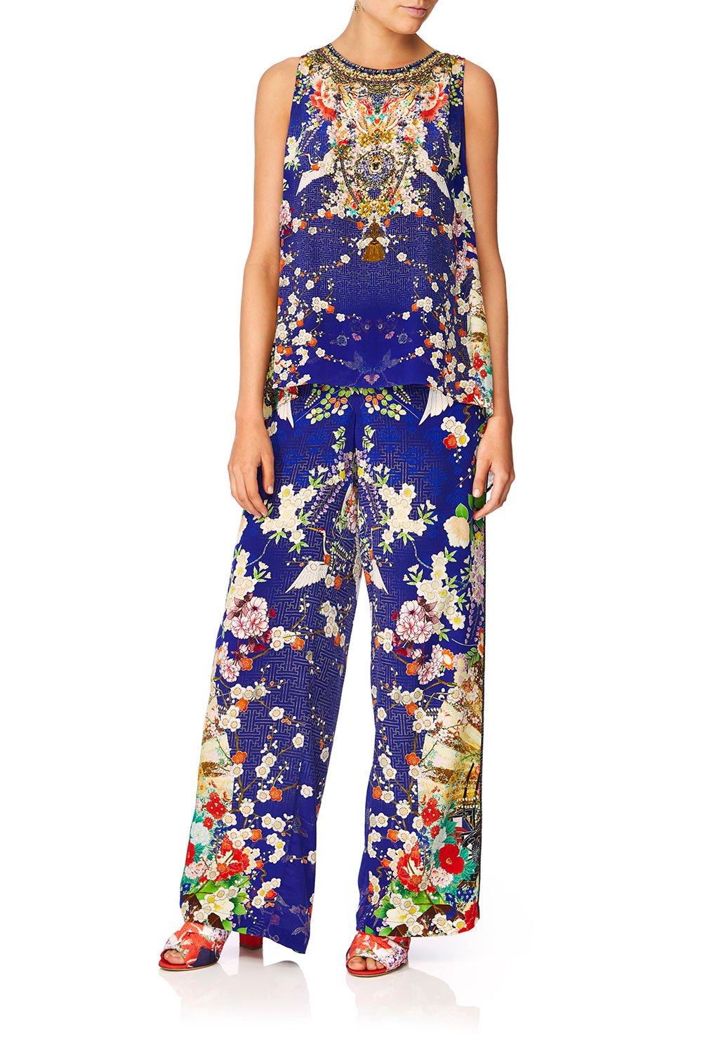 CAMILLA MAIKOS MIDNIGHT BUTTON BACK TOP