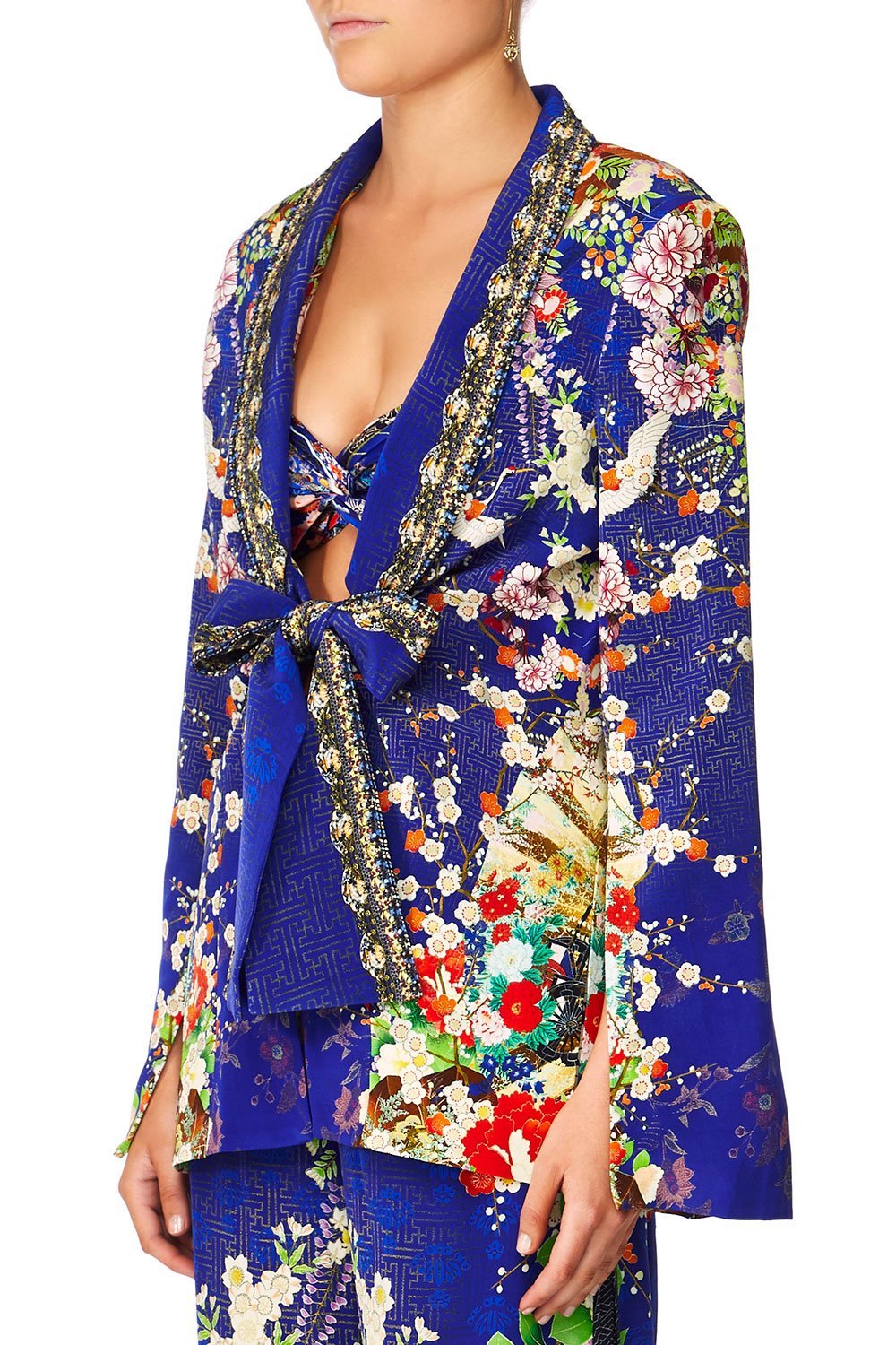 CAMILLA MAIKOS MIDNIGHT TIE DETAIL JACKET