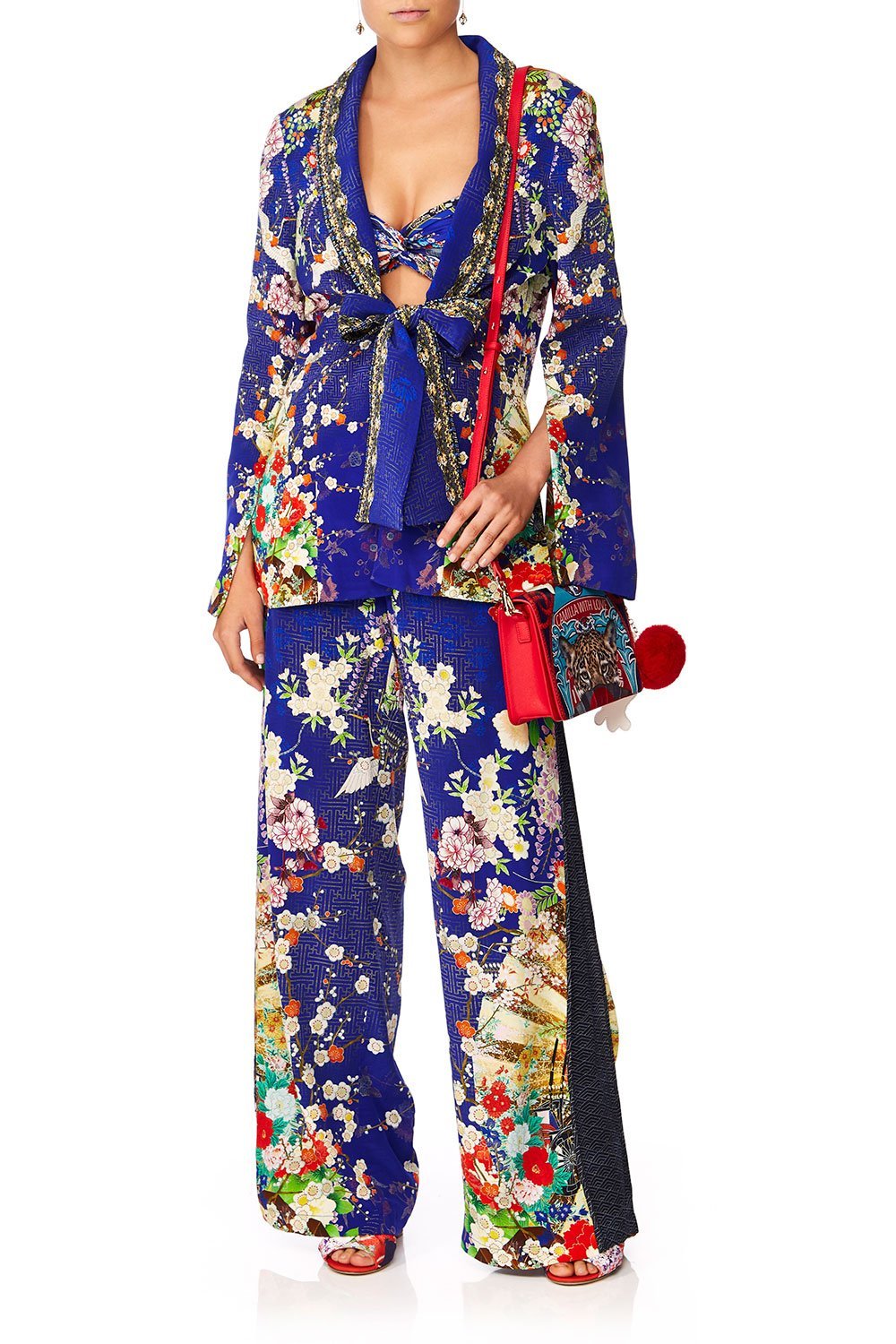 CAMILLA MAIKOS MIDNIGHT TIE DETAIL JACKET