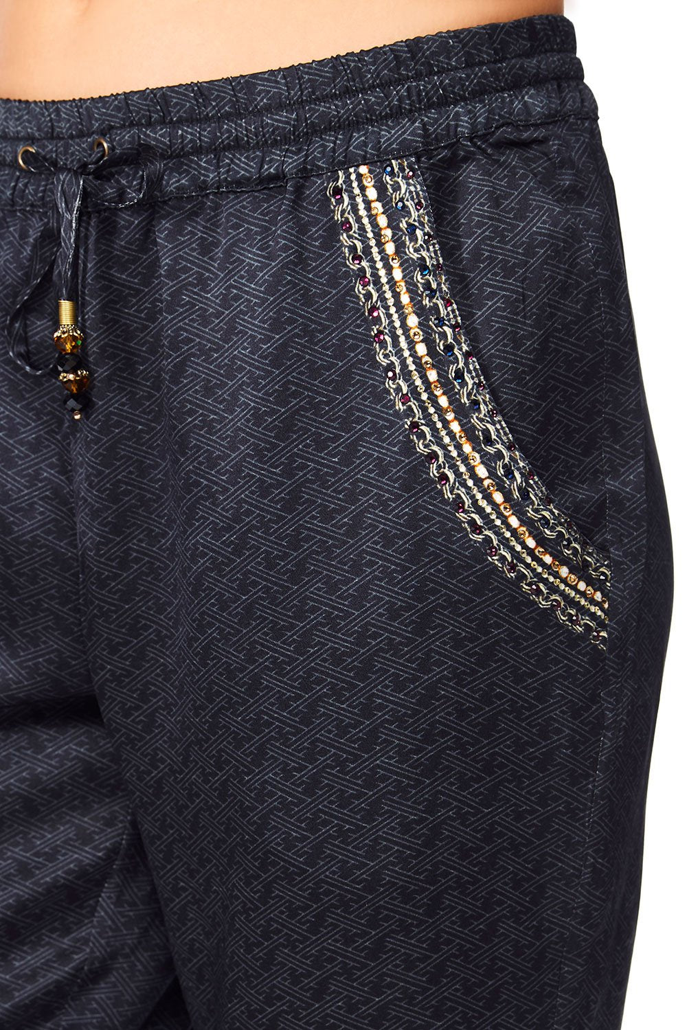 CAMILLA MIDNIGHT MOONCHILD DRAWSTRING PANT W RIBBING