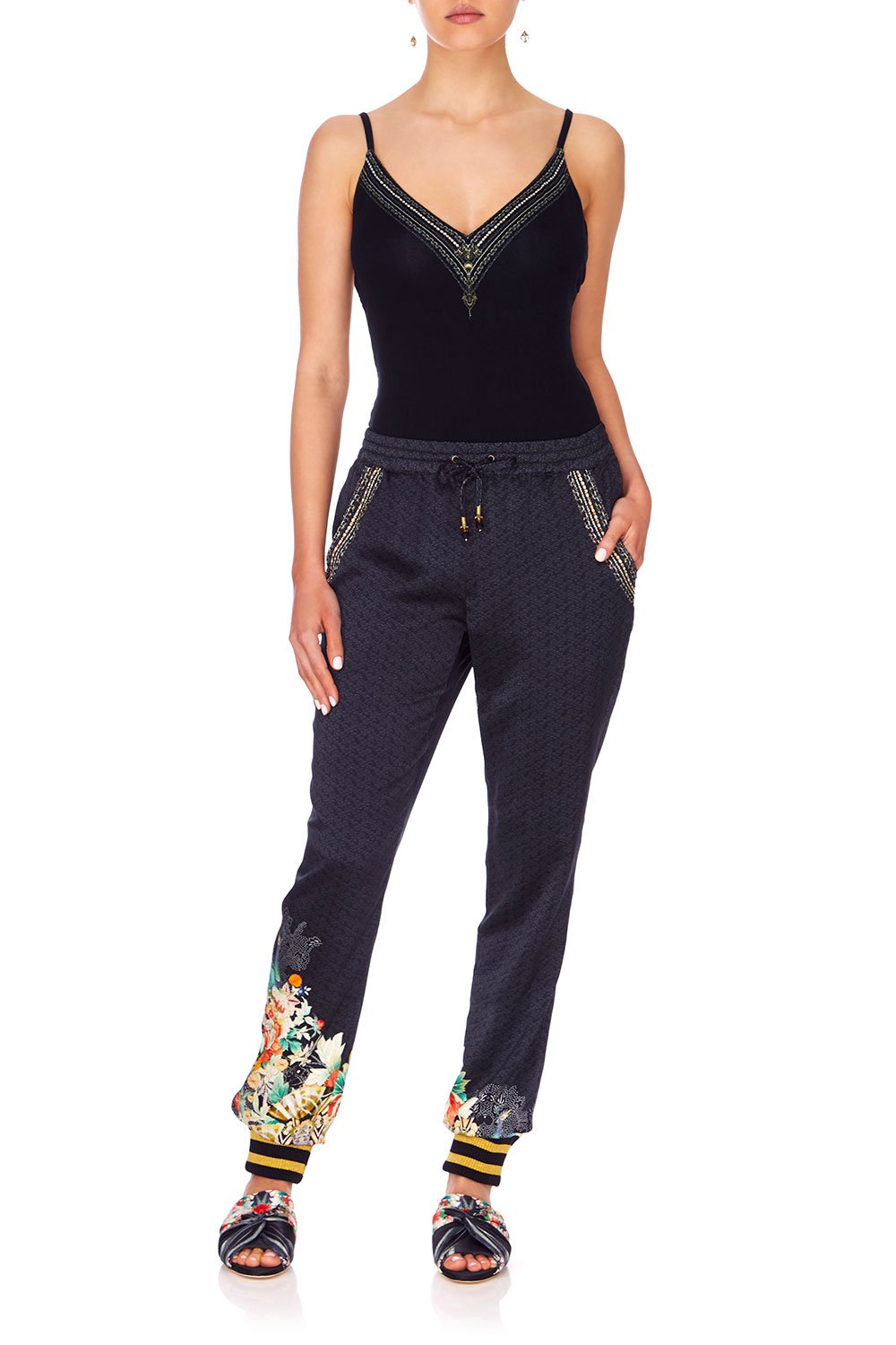 CAMILLA MIDNIGHT MOONCHILD DRAWSTRING PANT W RIBBING