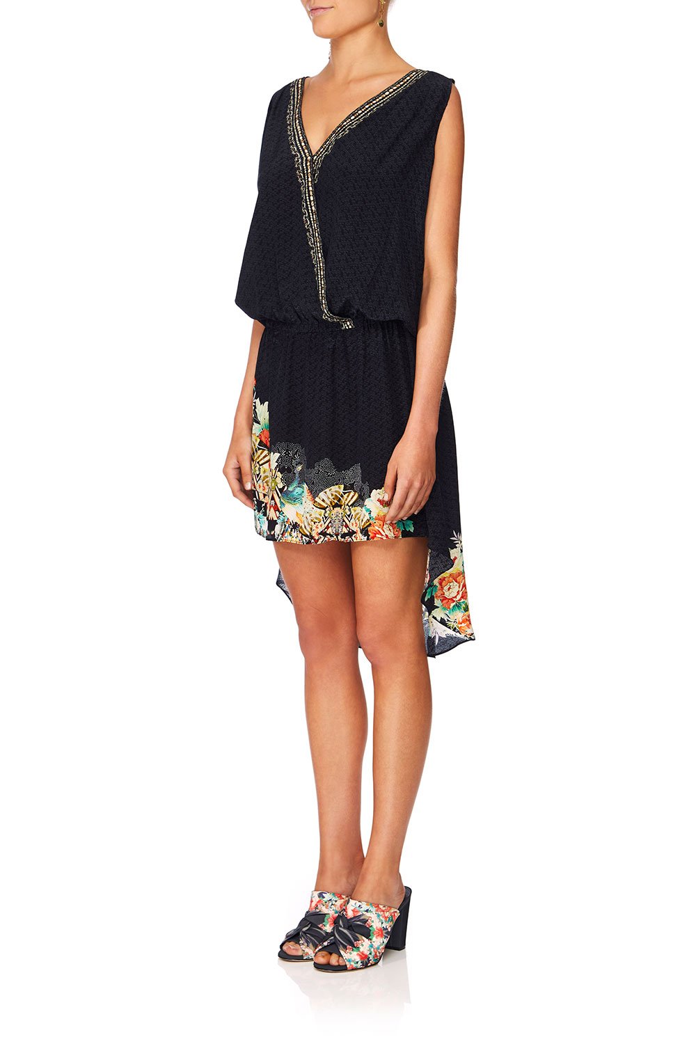 CAMILLA MIDNIGHT MOONCHILD CROSSOVER DRESS W LONG BACK