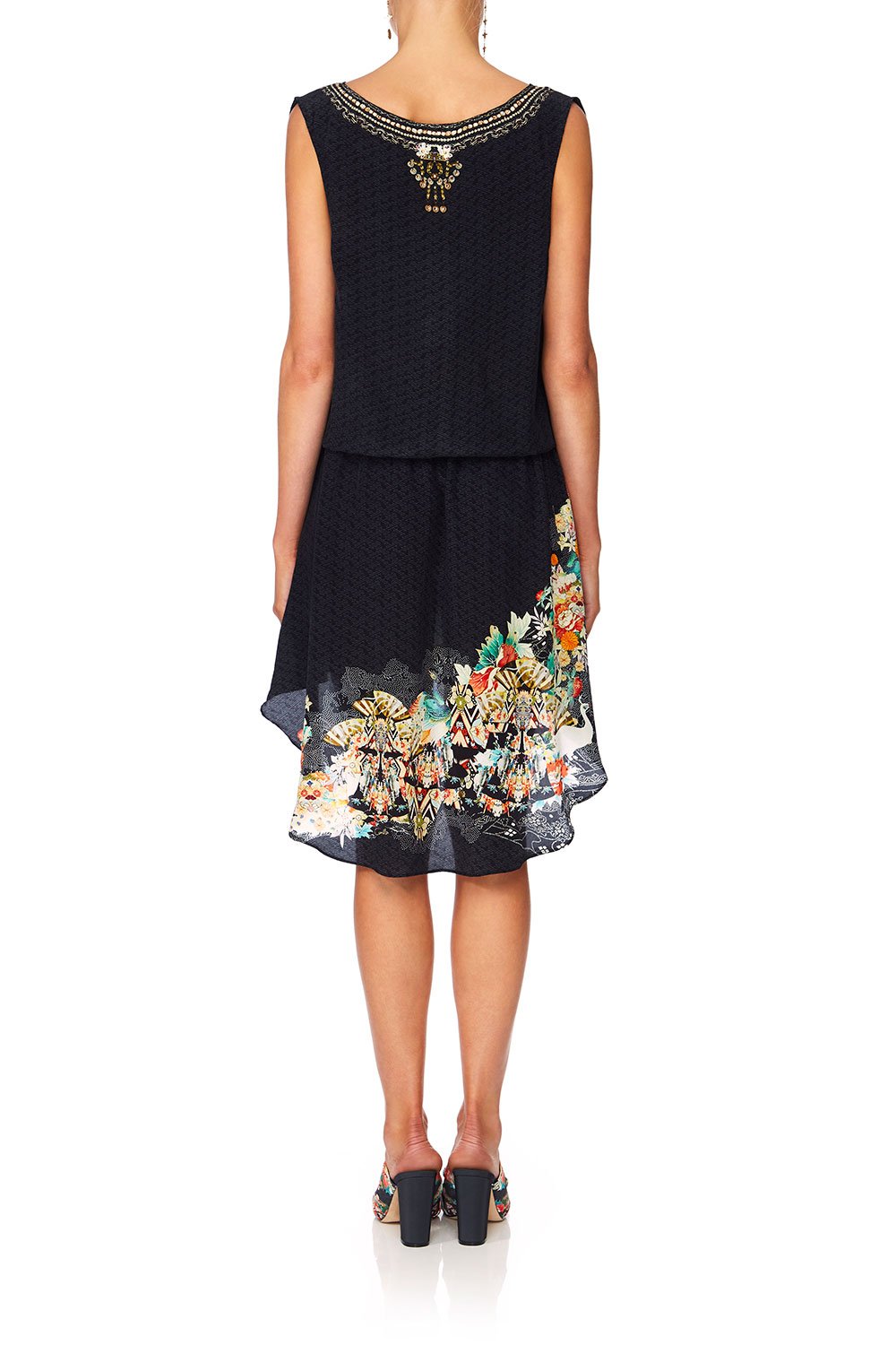 CAMILLA MIDNIGHT MOONCHILD CROSSOVER DRESS W LONG BACK