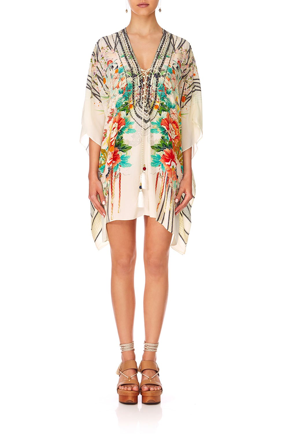 CAMILLA MS MAIKO SHORT LACE UP KAFTAN
