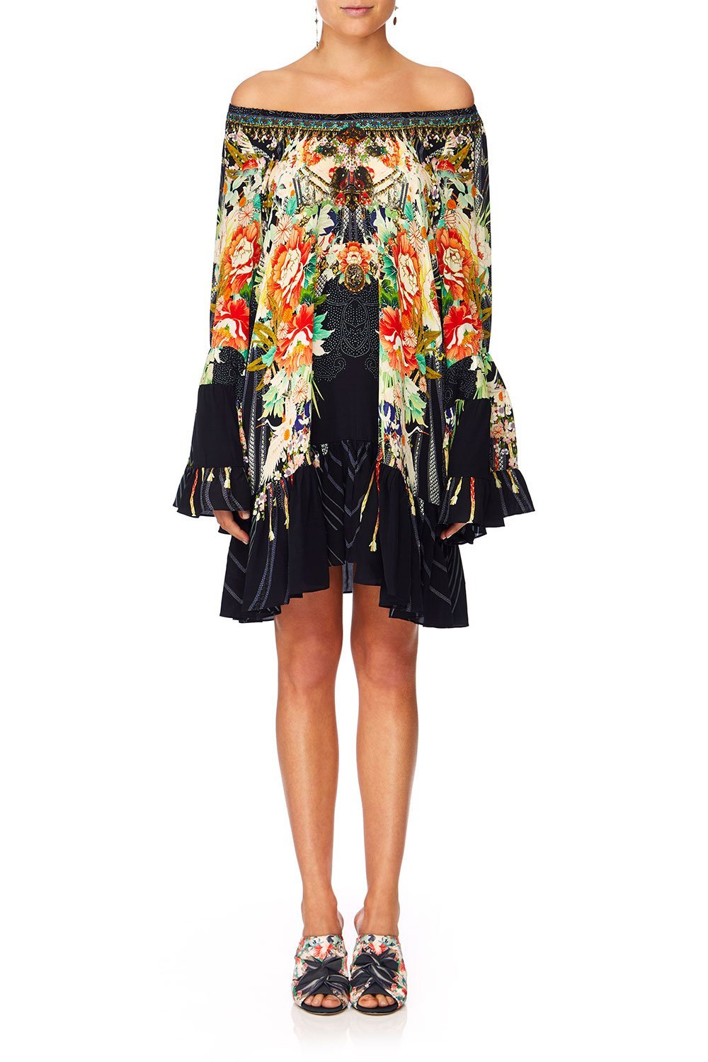 CAMILLA QUEEN OF KINGS A-LINE FRILL DRESS