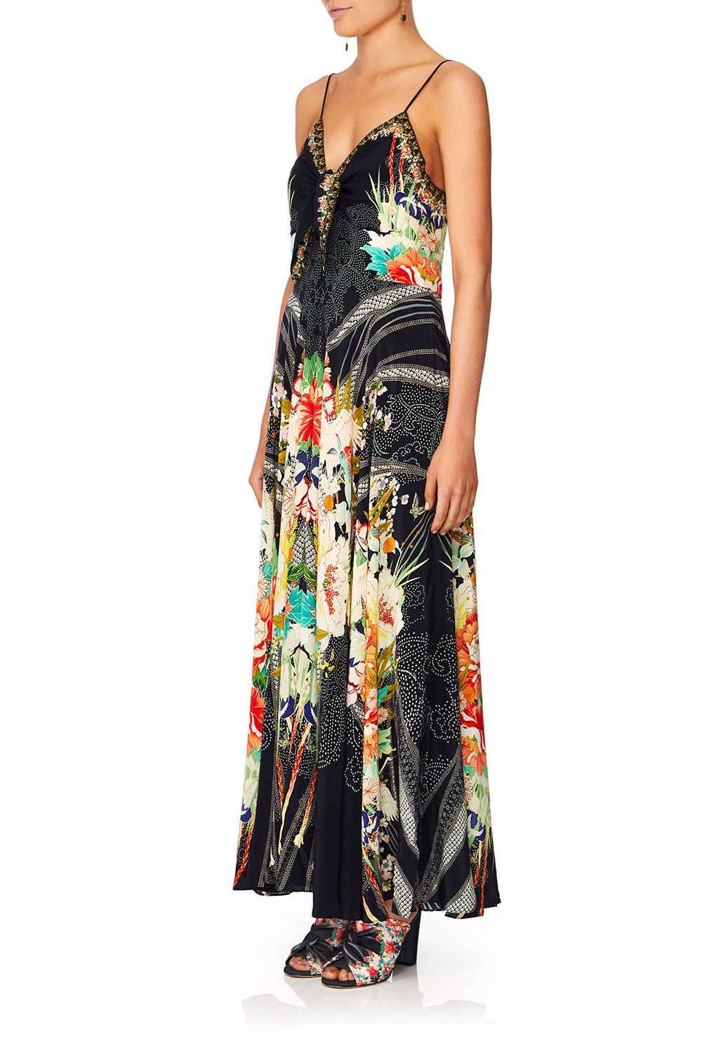 CAMILLA QUEEN OF KINGS LONG DRESS W TIE FRONT