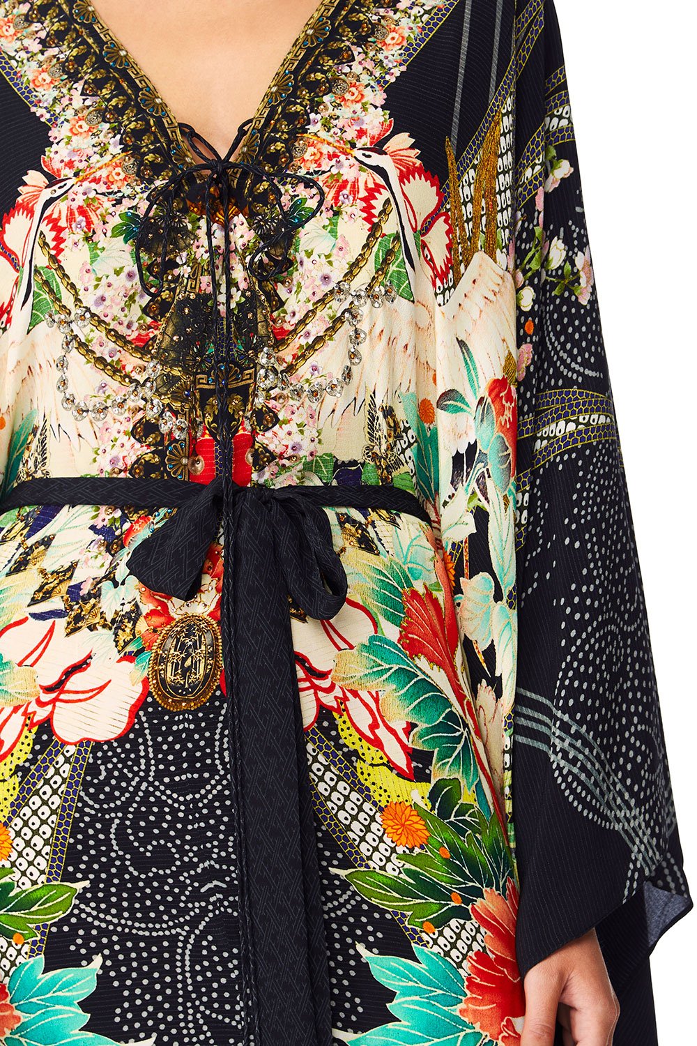 SPLIT HEM LACE UP KAFTAN QUEEN OF KINGS