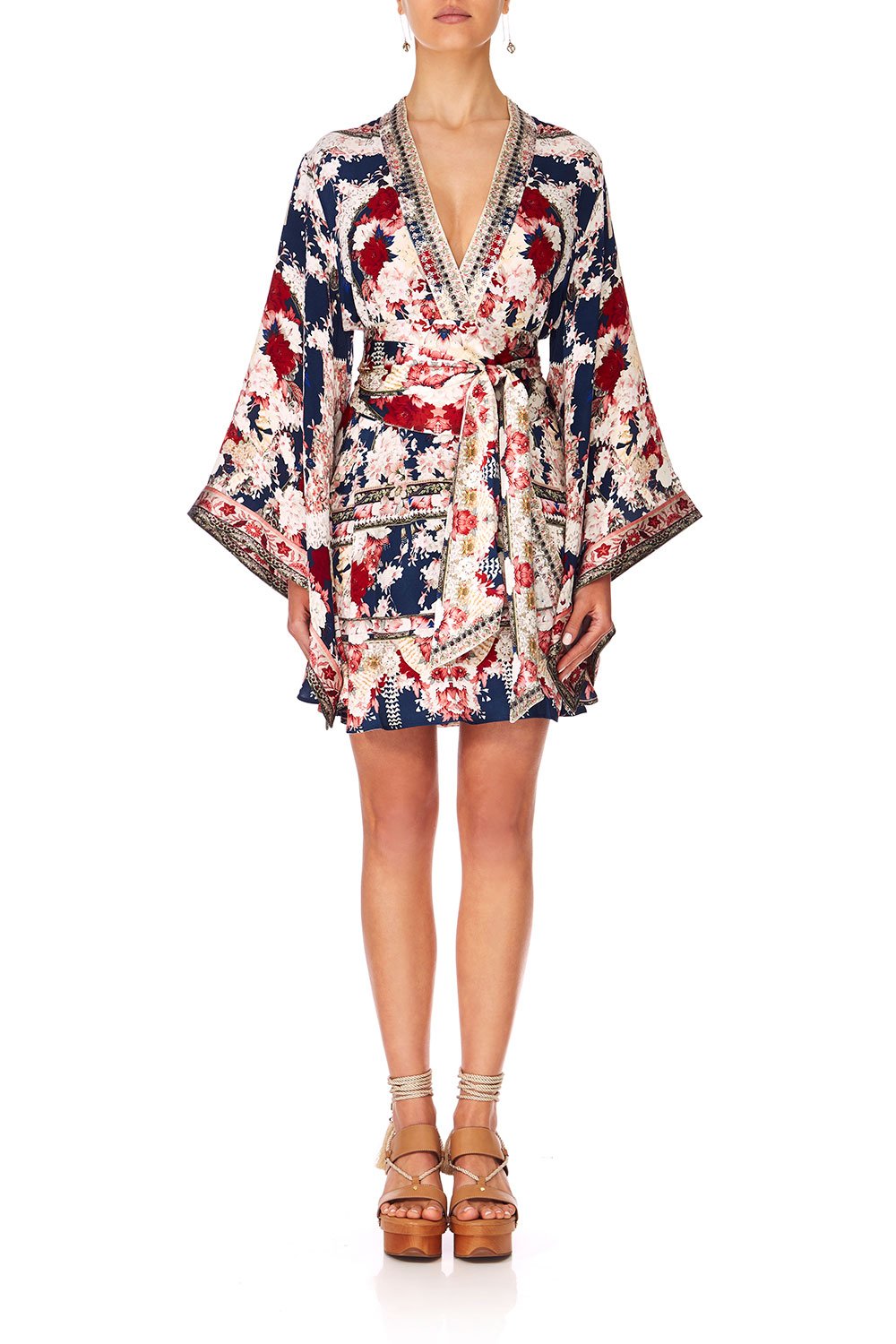 CAMILLA TWIN SHADOW KIMONO WRAP DRESS W OBI