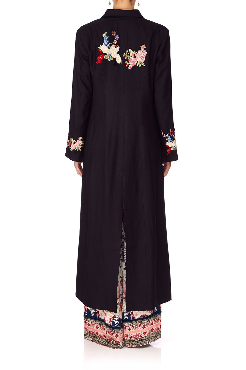 CAMILLA TWIN SHADOW LONG CUT AWAY COAT