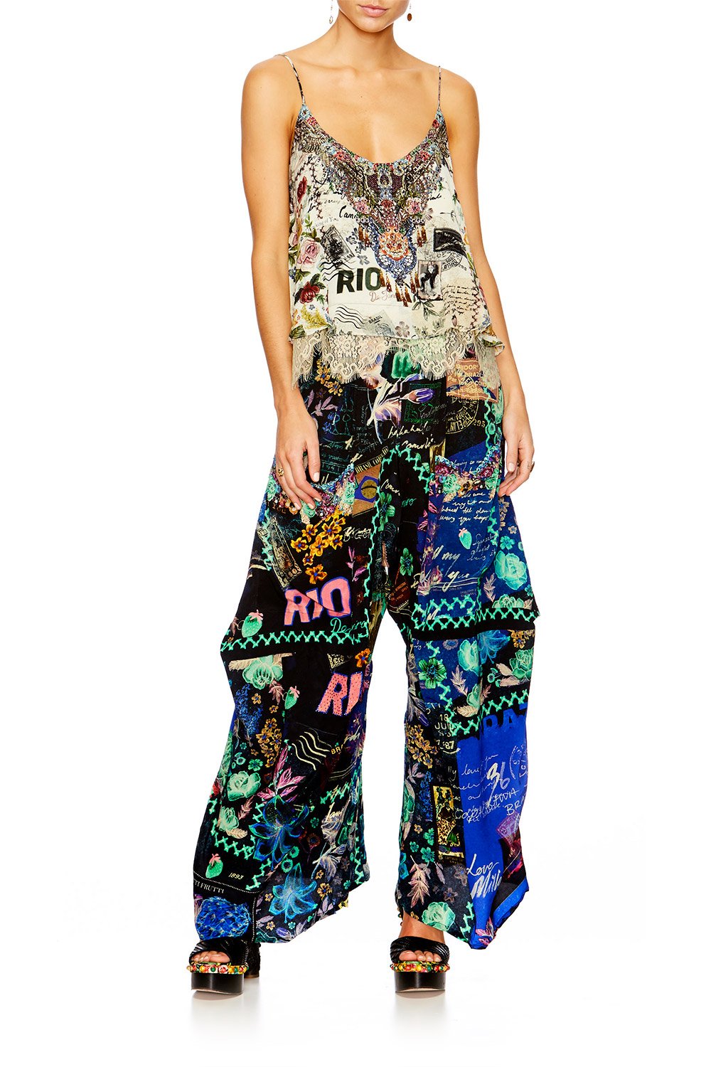 YOUVE GOT MAIL WIDE LEG TROUSER W POCKETS