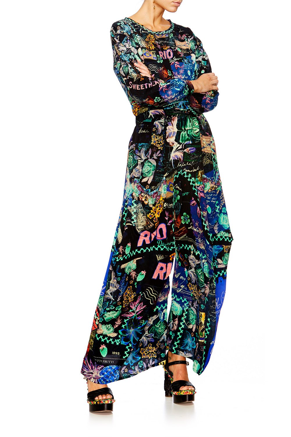 YOUVE GOT MAIL WIDE LEG TROUSER W POCKETS