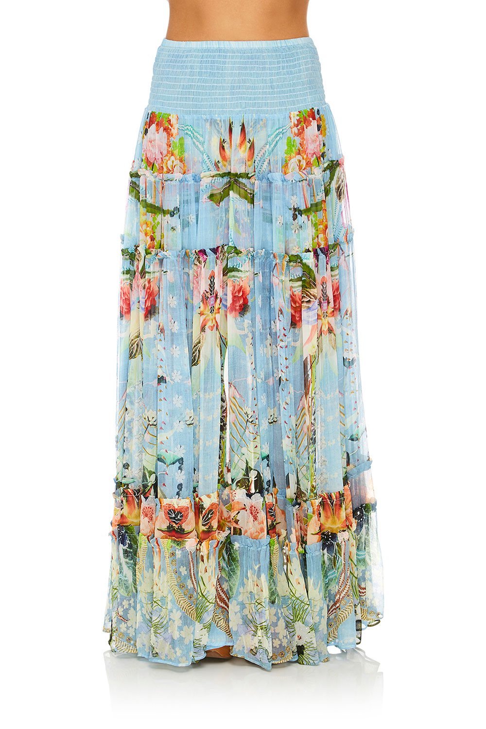 CAMILLA THE STILL ABYSS 4 TIERED GATHERED SKIRT