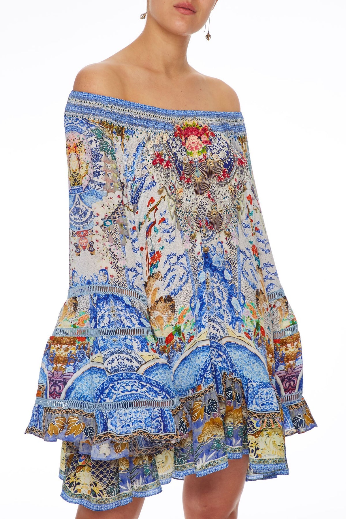 CAMILLA A-LINE FRILL DRESS GEISHA GATEWAYS