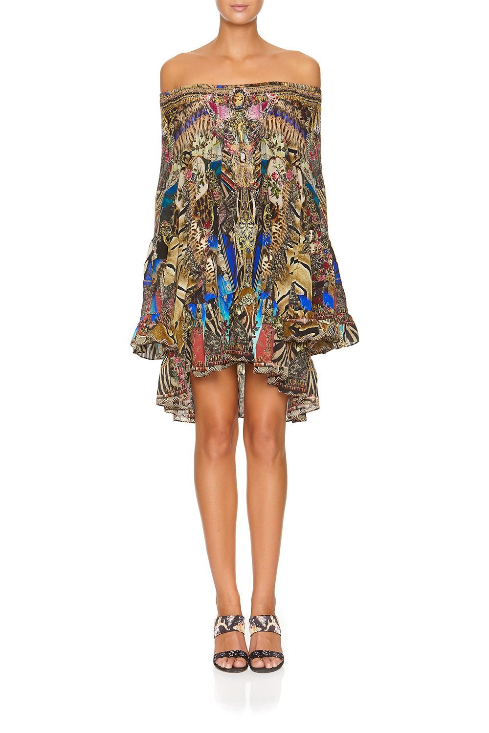 A LINE FRILL DRESS STRONGER TOGETHER